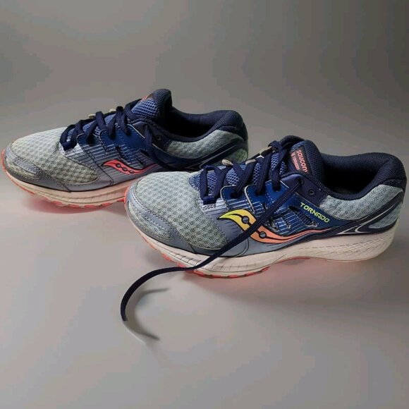 Saucony Womens Tornado 2 Running Sneaker Shoes Size 10 Blue Pink S15439-3 - Picture 10 of 16
